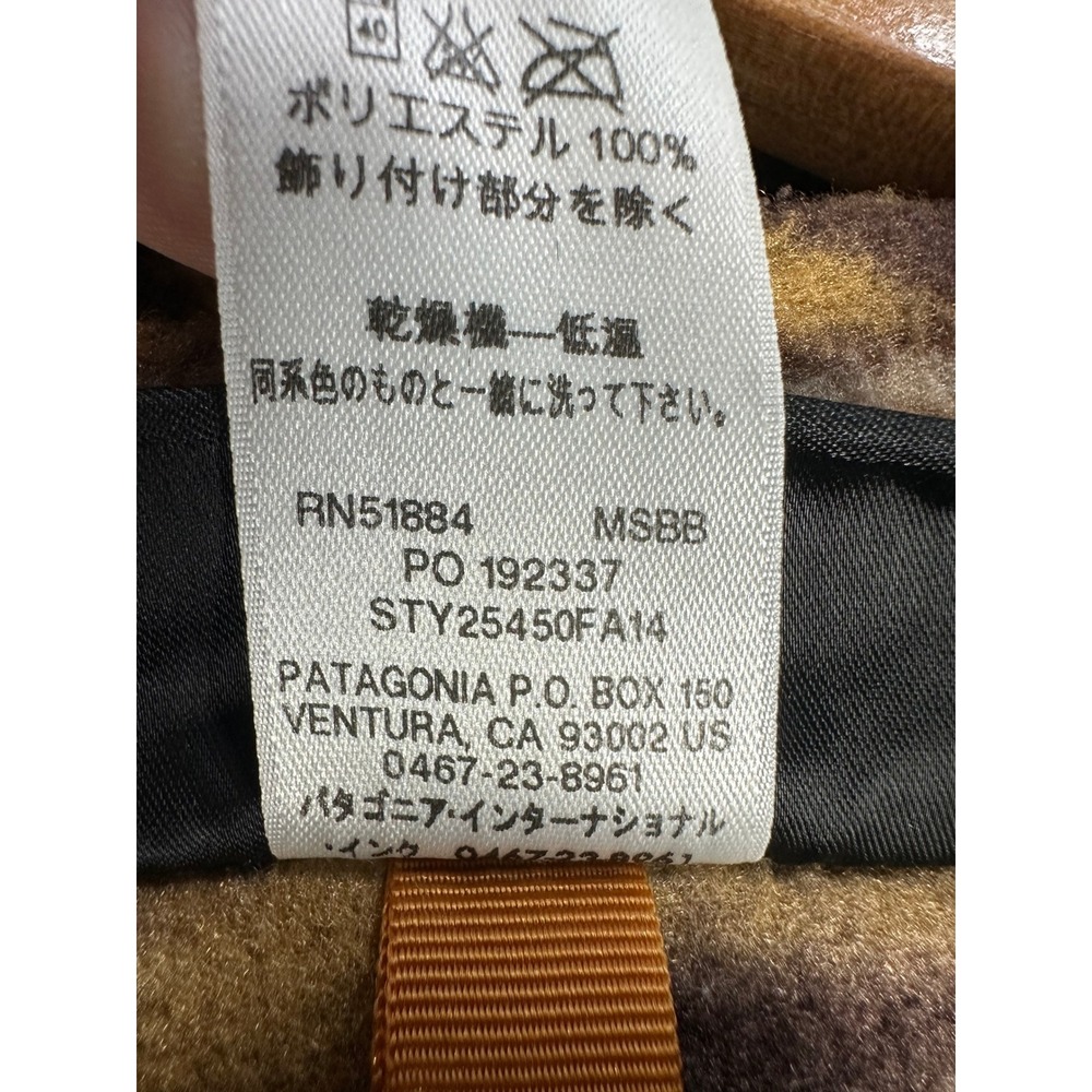 Patagonia Jacket Mens Large Synchilla Snap T Brown Montana Siete Tribal Aztec - Picture 8 of 8